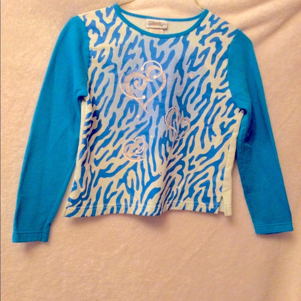 VINTAGE NORTHERN GETAWAY HAND PAINTED GIRLS TOP-VTG